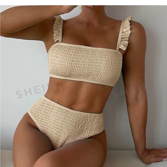 Neon Yellow High Waist Cut Bikini - Picture 2 of 4